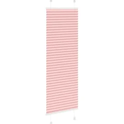 vidaXL Plisségardin Lyserød 40x100 cm Stofbredde 39,4 cm Polyester