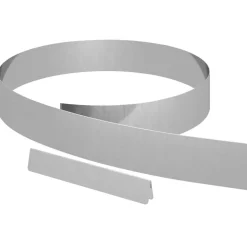 vidaXL Plænekant Sølv 450 x 0.05 x 15 cm Galvaniseret stål