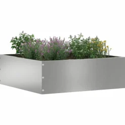 vidaXL Plænekant Sølv 40 x 40 x 13 cm Galvaniseret stål