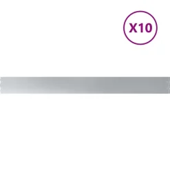 vidaXL plænekanter 10 stk. 10x103 cm galvaniseret stål