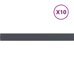 vidaXL plænekanter 10 stk. 10x103 cm koldvalset stål antracit