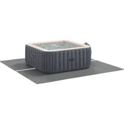 vidaXL Pool Bundark Lysegrå 274 x 274 x 0,1 cm Non-woven stof