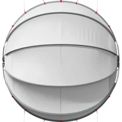 vidaXL Pool Dome Grå og orange 336 x 322 x 160 cm