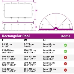vidaXL Pool Dome Grå og orange 336 x 322 x 160 cm