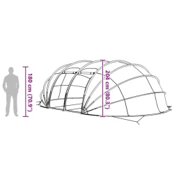 vidaXL Pooltelt Dome Grøn 538 x 440 x 204 cm