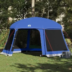 vidaXL pooltelt med aftagelig flue og netvægge 512x458 cm azurblå