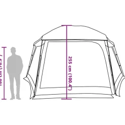 vidaXL pooltelt med aftagelig flue og netvægge 512x458 cm azurblå