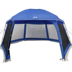 vidaXL pooltelt med aftagelig flue og netvægge 512x458 cm azurblå