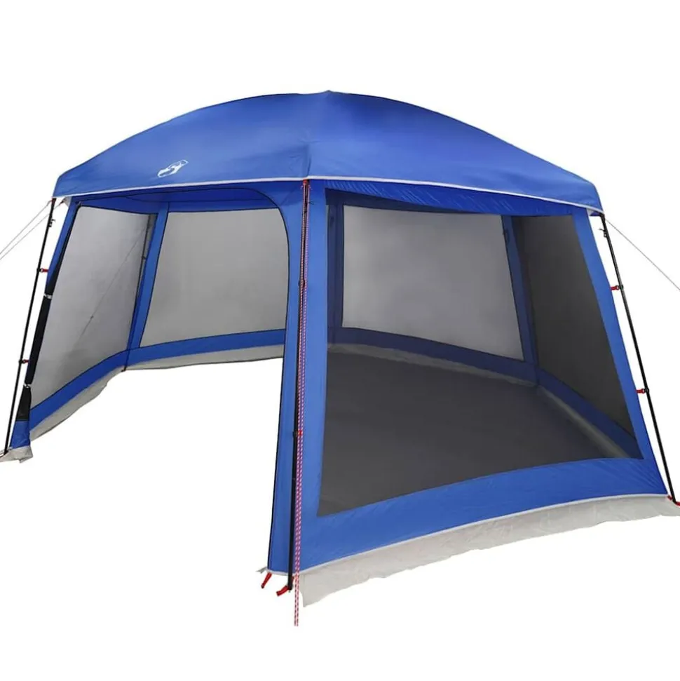 vidaXL pooltelt med aftagelig flue og netvægge 512x458 cm azurblå