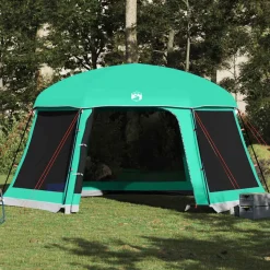 vidaXL pooltelt med aftagelig flue og netvægge 512x458 cm havgrøn
