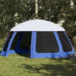 vidaXL pooltelt med aftagelig flue og netvægge 510x510 cm azurblå