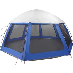 vidaXL pooltelt med aftagelig flue og netvægge 510x510 cm azurblå