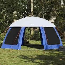 vidaXL pooltelt med aftagelig flue og netvægge 510x510 cm azurblå