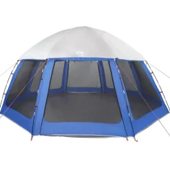 vidaXL pooltelt med aftagelig flue og netvægge 510x510 cm azurblå
