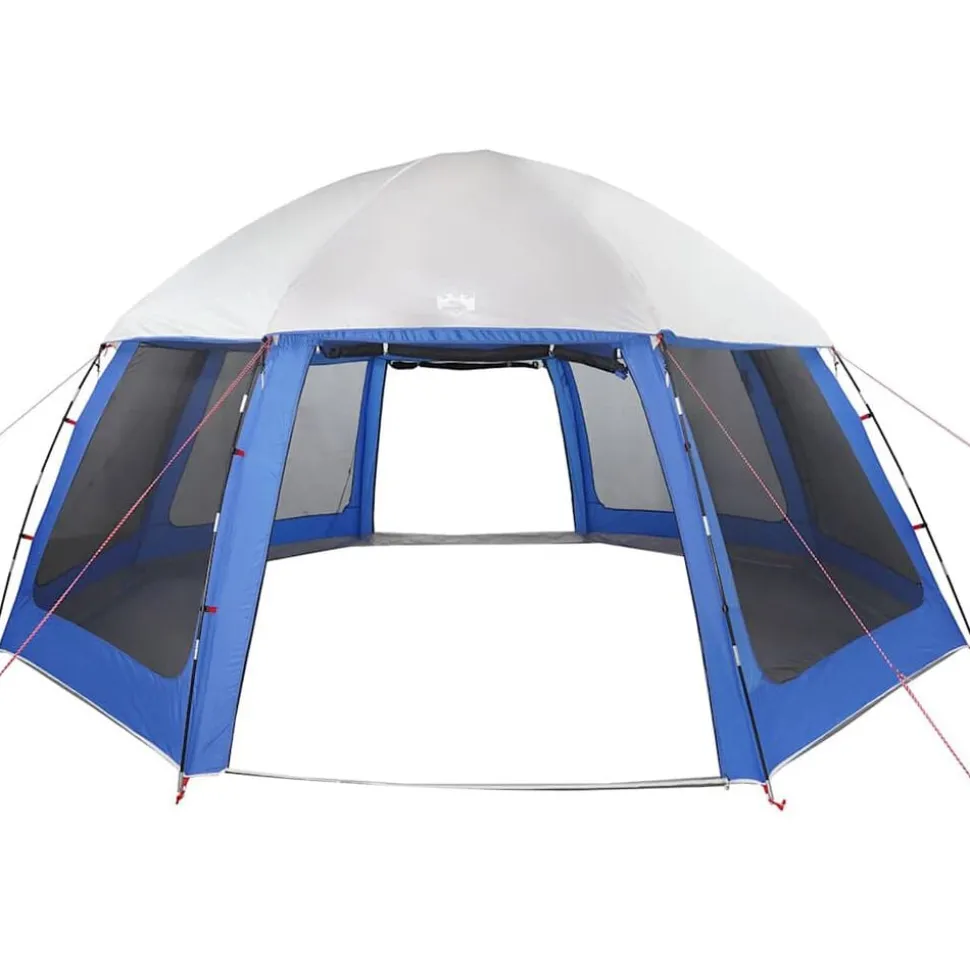 vidaXL pooltelt med aftagelig flue og netvægge 510x510 cm azurblå
