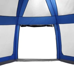 vidaXL pooltelt med aftagelig flue og netvægge 510x510 cm azurblå