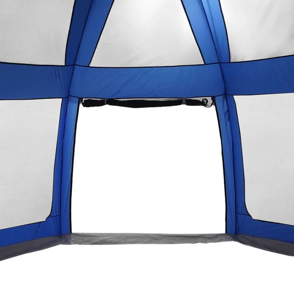 vidaXL pooltelt med aftagelig flue og netvægge 510x510 cm azurblå