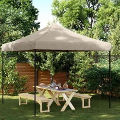vidaXL pop op-festtelt 292x292x315 cm foldbart gråbrun