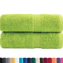 vidaXL Premium vaskehåndklæder SOLUND 2 stk. æblegrøn 30x30 cm 600 gsm