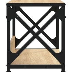 vidaXL printerstativ 2 hylder 44x26x31,5 cm konstrueret træ sonoma-eg