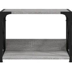 vidaXL printerstativ 2 hylder 44x26x31,5 cm konstrueret træ grå sonoma