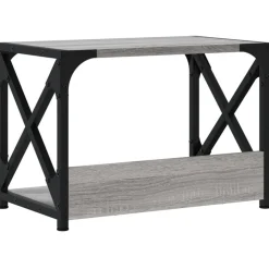 vidaXL printerstativ 2 hylder 44x26x31,5 cm konstrueret træ grå sonoma