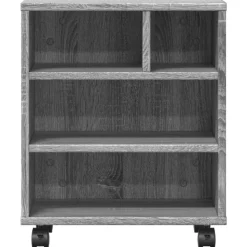 vidaXL printerstativ med hjul 41x32x48 cm grå sonoma-eg