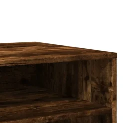 vidaXL printerstativ med hjul 60x50x67 cm røget egetræsfarve
