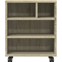 vidaXL printerstativ med hjul 41x32x48 cm sonoma-eg