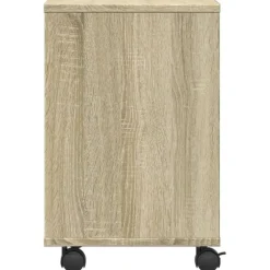vidaXL printerstativ med hjul 41x32x48 cm sonoma-eg