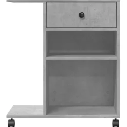 vidaXL printerstativ med hjul 60x40x68,5 cm betongrå