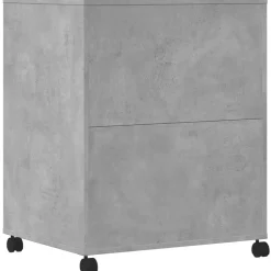 vidaXL printerstativ med hjul 60x48x74 cm betongrå