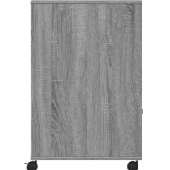 vidaXL printerstativ med hjul 60x48x74 cm grå sonoma-eg