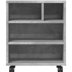 vidaXL printerstativ med hjul 41x32x48 cm betongrå