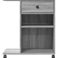 vidaXL printerstativ med hjul 60x40x68,5 cm grå sonoma-eg