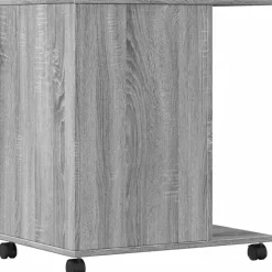 vidaXL printerstativ med hjul 60x40x68,5 cm grå sonoma-eg
