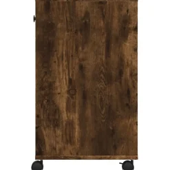 vidaXL printerstativ med hjul 60x40x68,5 cm røget egetræsfarve