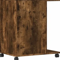 vidaXL printerstativ med hjul 60x40x68,5 cm røget egetræsfarve