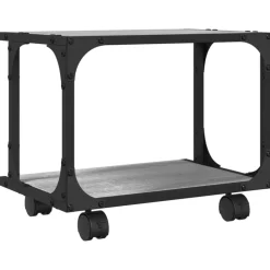 vidaXL printerstativ 41x28x33,5 cm 2 hylder konstrueret træ grå sonoma