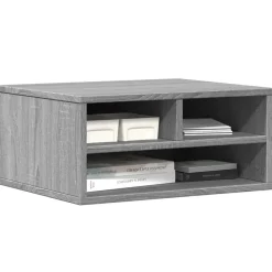 vidaXL printerstativ 49x40x22,5 cm konstrueret træ grå sonoma-eg