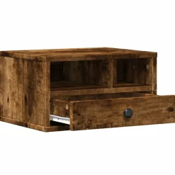 vidaXL printerstativ 40x32x22,5 cm konstrueret træ røget egetræsfarve
