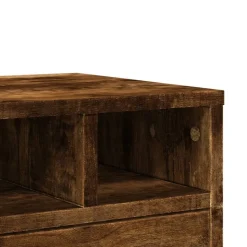 vidaXL printerstativ 40x32x22,5 cm konstrueret træ røget egetræsfarve