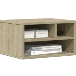 vidaXL printerstativ 40x32x22,5 cm konstrueret træ sonoma-eg