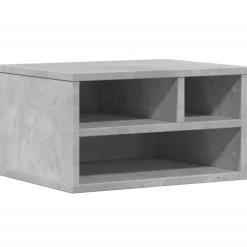 vidaXL printerstativ 40x32x22,5 cm konstrueret træ betongrå