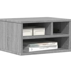 vidaXL printerstativ 40x32x22,5 cm konstrueret træ grå sonoma-eg