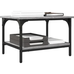 vidaXL printerstativ 50x40x38 cm 2 hylder konstrueret træ grå sonoma