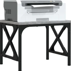 vidaXL printerstativ 40x30x31 cm konstrueret træ grå sonoma-eg