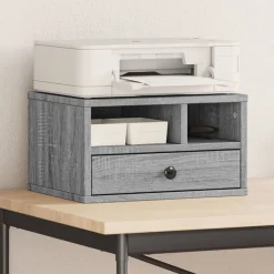 vidaXL printerstativ 40x32x22,5 cm konstrueret træ grå sonoma-eg