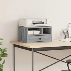 vidaXL printerstativ 40x32x22,5 cm konstrueret træ grå sonoma-eg