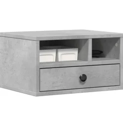 vidaXL printerstativ 40x32x22,5 cm konstrueret træ betongrå